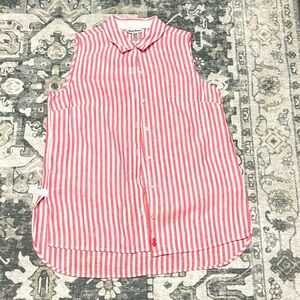 Tommy Bahama Sleeveless Red / white strip Sleeveless Top